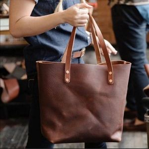 KMM and CO Brown Leather Tote Purse - Kodiak